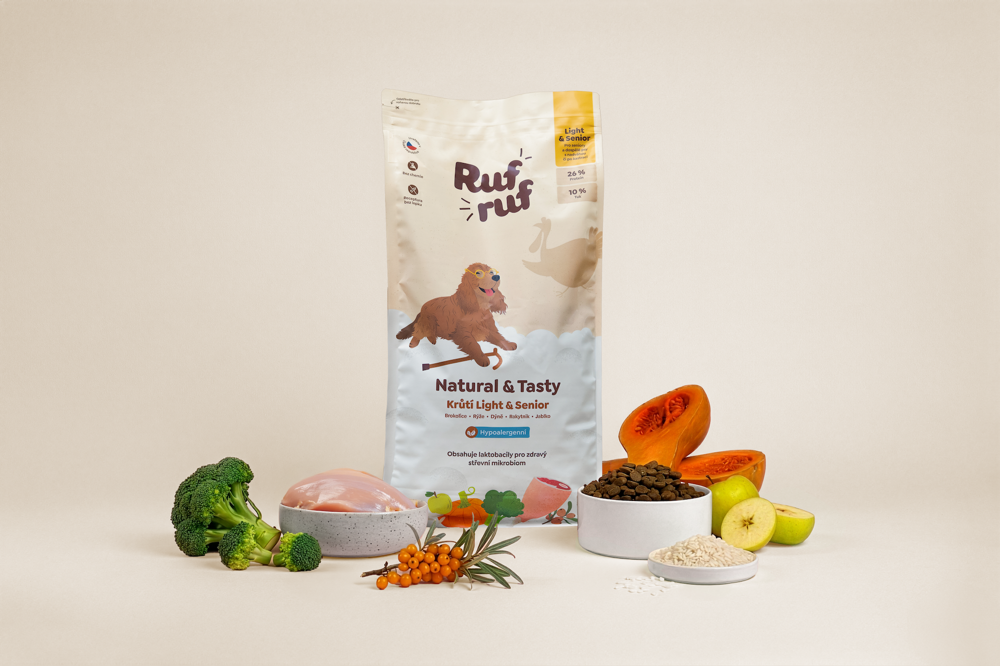 Rufruf Senior Krůta s rýží a probiotiky 2 kg